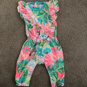 0-3 month cat and jack floral romper